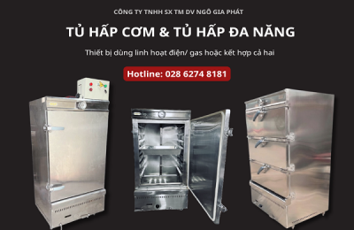 Tủ hấp cơm công nghiệp & tủ hấp đa năng – Giải pháp tối ưu cho bếp ăn công suất lớn